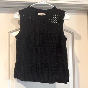 NWT SZ SMALL universal thread waist length black sleeveless sweater